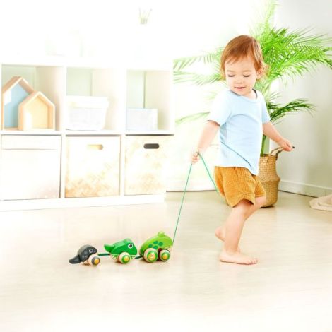 Hape Jucarie din Lemn Broscute de Tras Educational - imagine 3