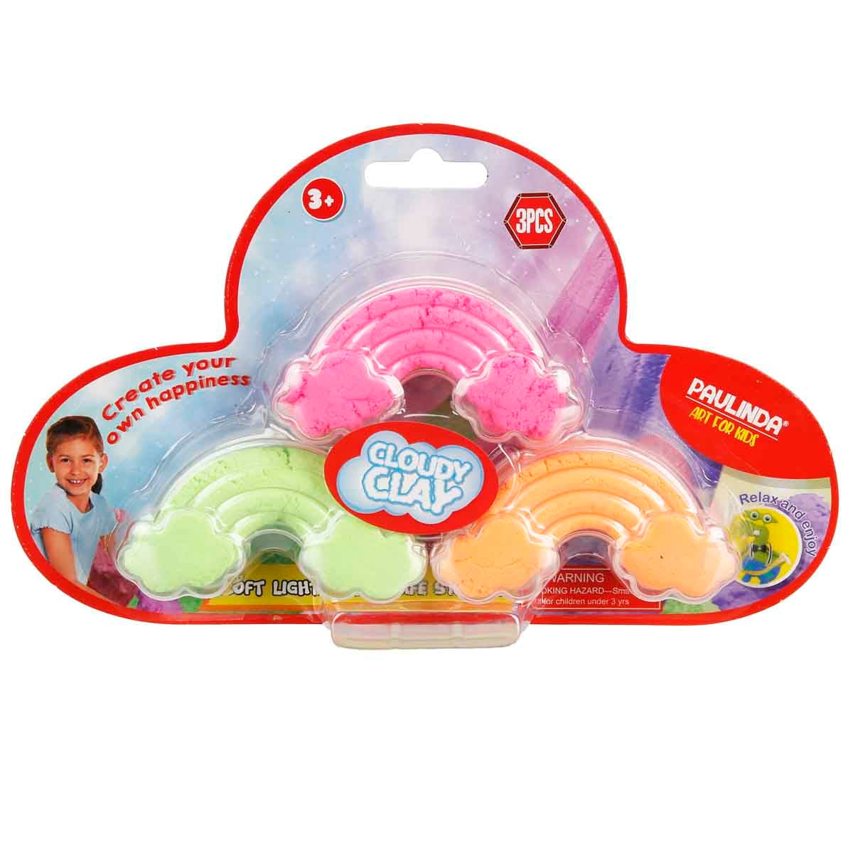 Set Slime Paulinda Cloudy Clay Rainbow