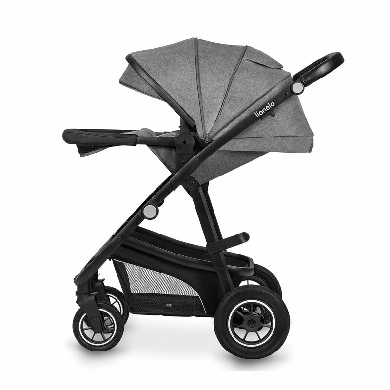 Carucior 3 in 1 Lionelo Bianka Gri, Aluminiu - imagine 8