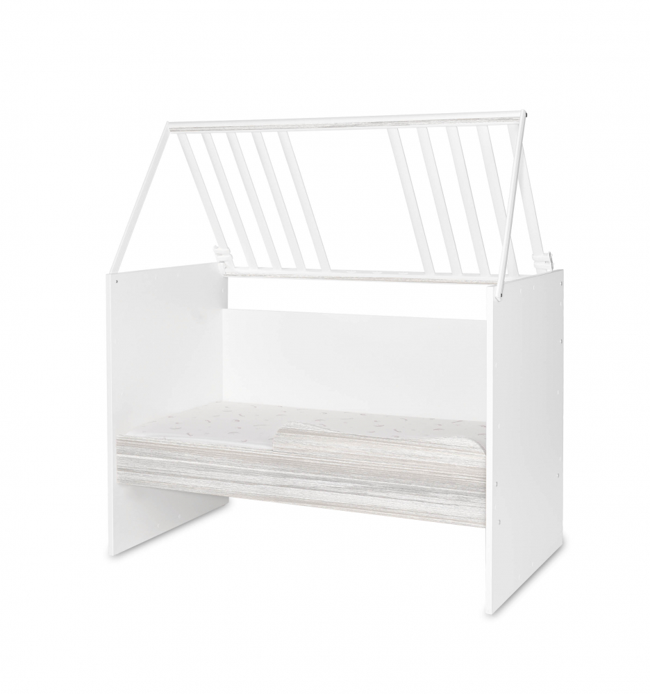 Patut Modular Lorelli Multi White, 5 Configuratii, 190x72 cm - imagine 7