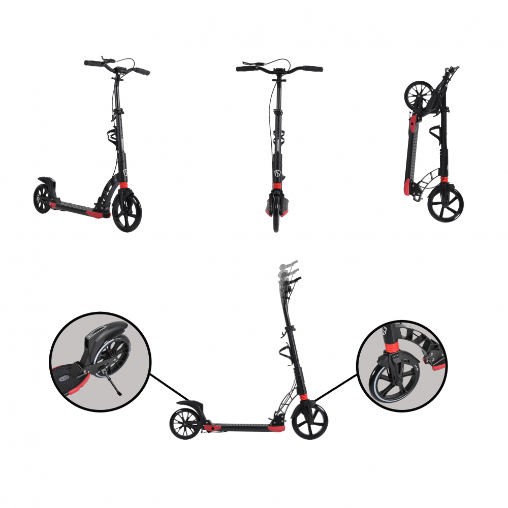 Trotineta Pliabilă Byox Contrast Black, Frână Mână - imagine 5