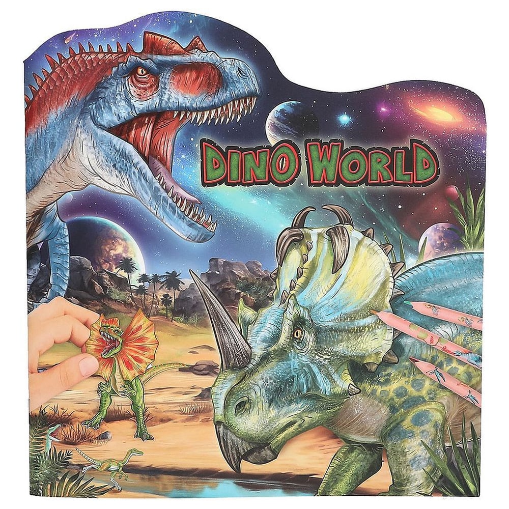 Carte de colorat Dino Depesche cu stickere