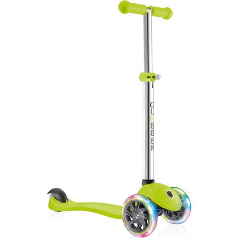 Globber Primo V2 Lights Verde - Trotineta LED Copii