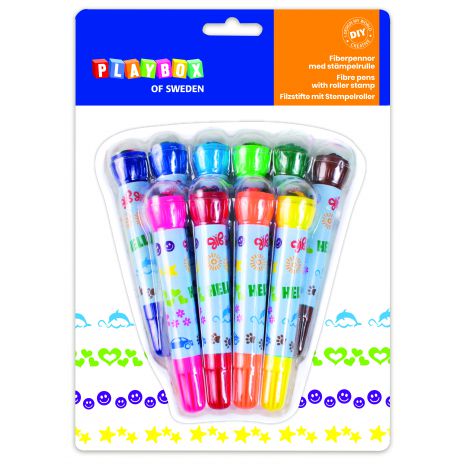Set 10 carioci stampile Playbox | Creativitate