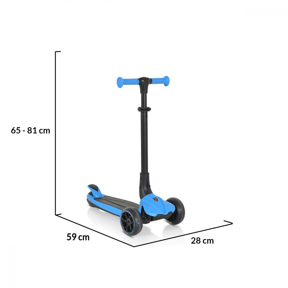 Trotineta Byox Bolt Albastră, Pliabilă, cu LED - imagine 4
