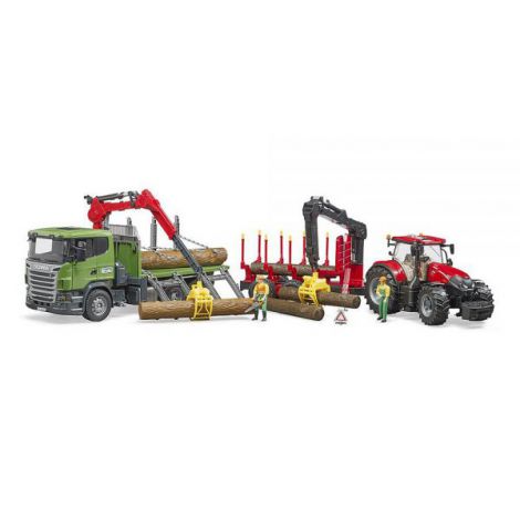 Camion Forestier Scania cu Macara Bruder