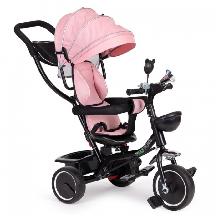 Tricicleta Ecotoys Roz cu Sezut Rotiv | 12 Luni+ - imagine 7