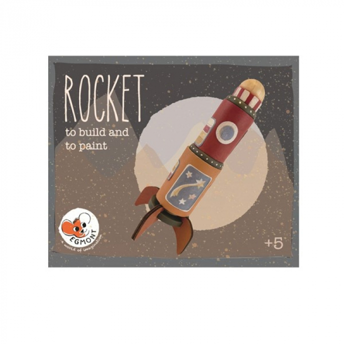 Set de pictat Racheta Egmont Toys, Lemn