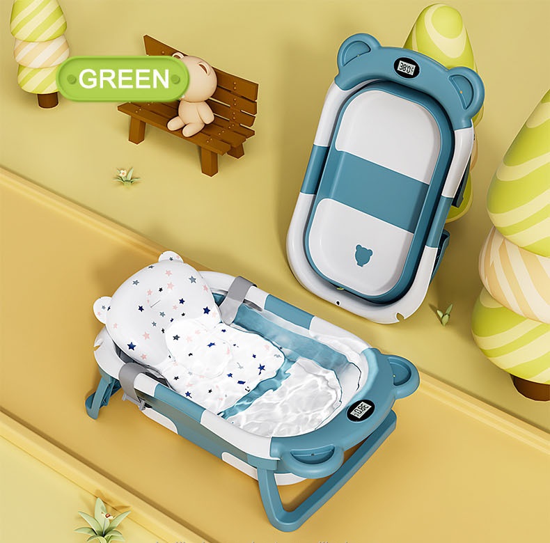 Cadita Ultrapliabila Little Mom Bear Verde - imagine 9