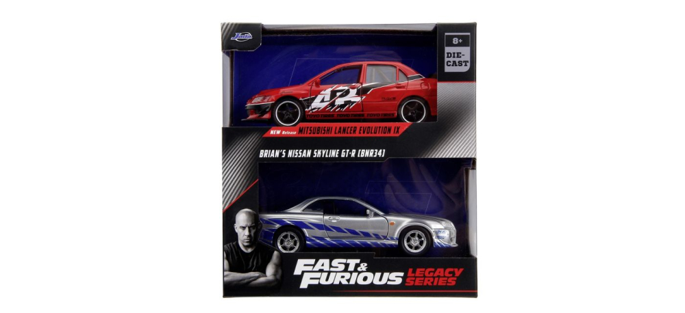 Jada Fast & Furious Set 2 Mașini Metalice 1:32