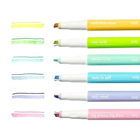 Ooly Notat! 2-in-1 Markere Set 6 culori - imagine 2