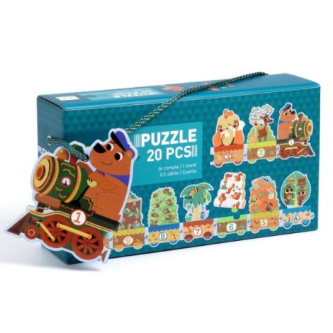 Puzzle Djeco Invat sa Numar Trenulet - 47.9 RON