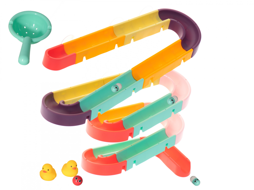 Jucărie Baie Circuit Multicolor Rățuște Ikonka - imagine 9