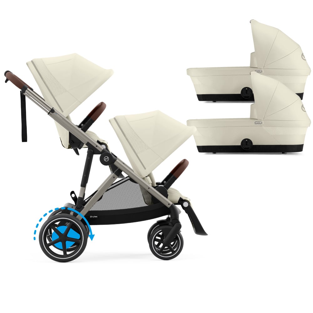 Carucior Gemeni Cybex e-Gazelle S, Electric, Seashell
