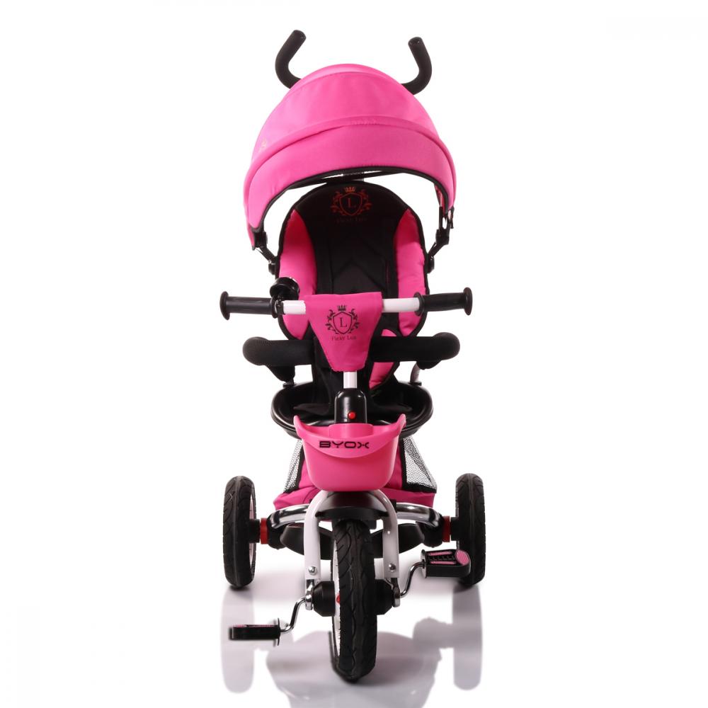Tricicleta Byox Flexy Lux Pink, Pliabilă cu Mâner Parental - imagine 2