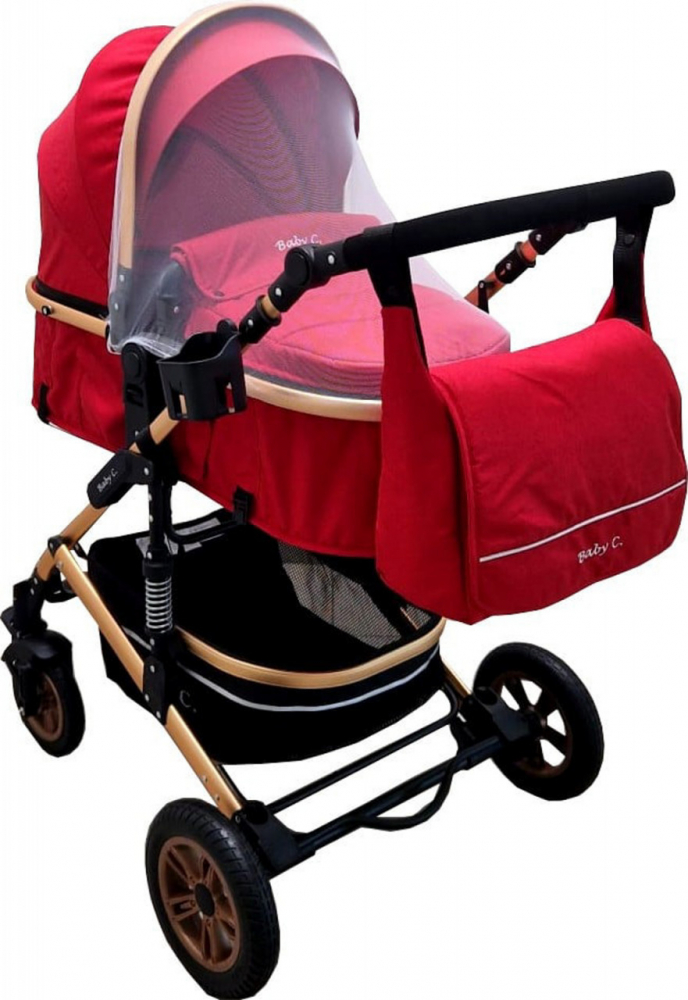 Baby Care PRO 531 Rosu 2in1 Carucior Premium