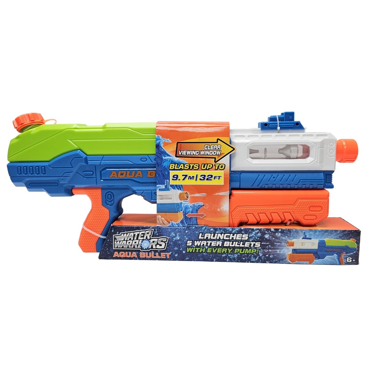 Pistol cu apa Water Warriors Aqua Bullet, 58 cm