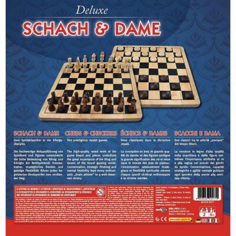 Joc Sah și Dame Noris Deluxe - Set Lemn - imagine 2