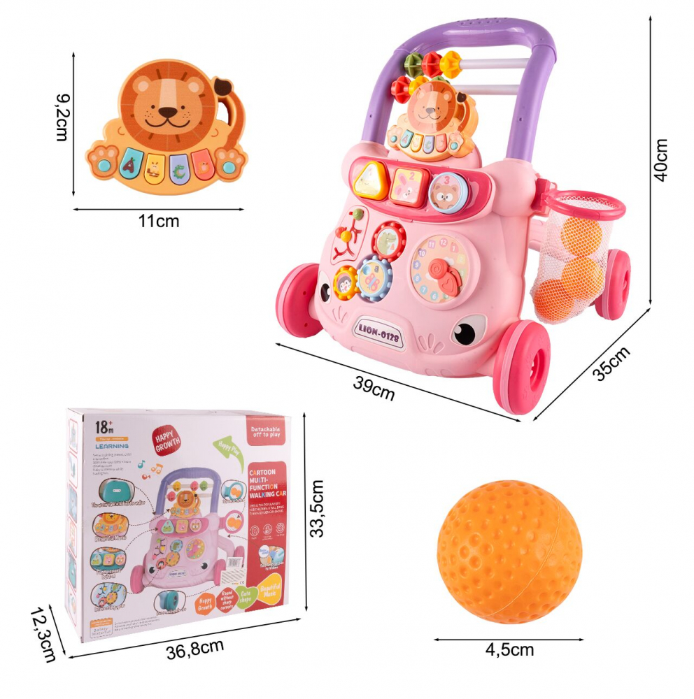 Antepremergator Malplay educativ Lion Pink - imagine 8