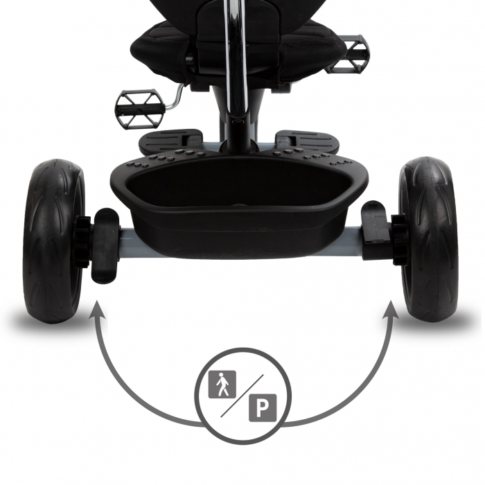 Tricicleta Kidwell Axel Gri, Scaun Rotativ 25kg - imagine 7