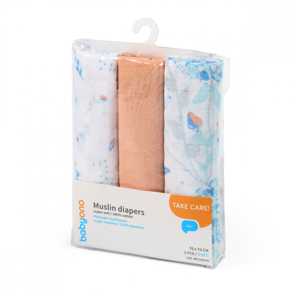 Scutece Textile Babyono 3 Bucăți, Bumbac 100% - imagine 6