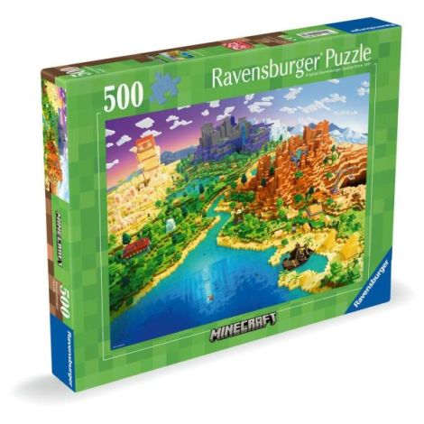 Puzzle Lumea Minecraft 500 piese Ravensburger - imagine 2