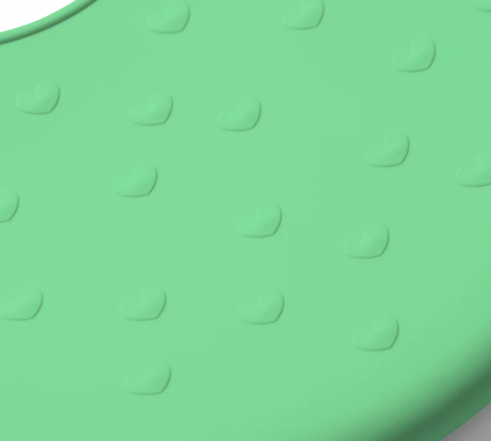 Baveta Babyono din silicon ajustabila, verde - imagine 3