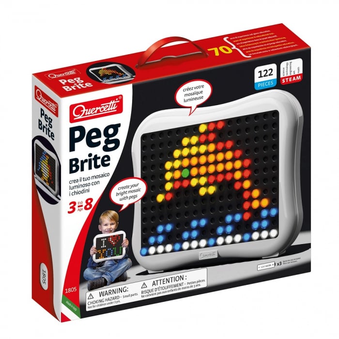 Quercetti Peg Brite - Mozaic Luminos Creativ