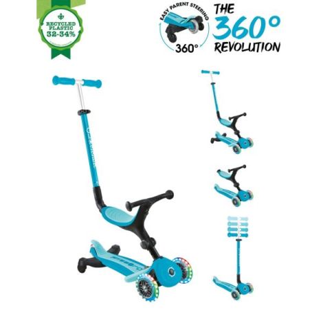 Globber Go•Up Active Lights 360° - Trotinetă Transformabilă