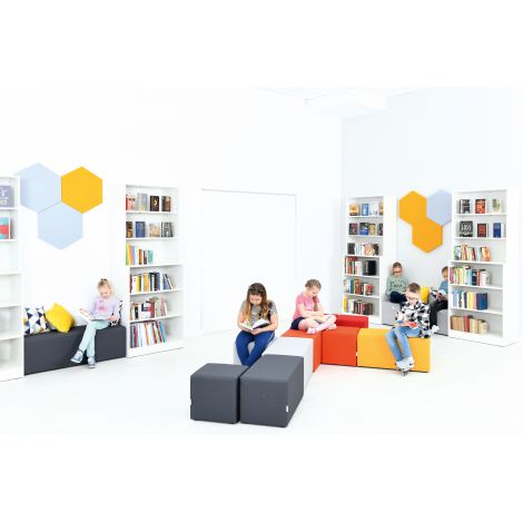 Puf Ignifug Inflamea Double Orange Moje Bambino - imagine 6