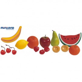 Set 15 Fructe Plastic Miniland | Jucărie Educativă