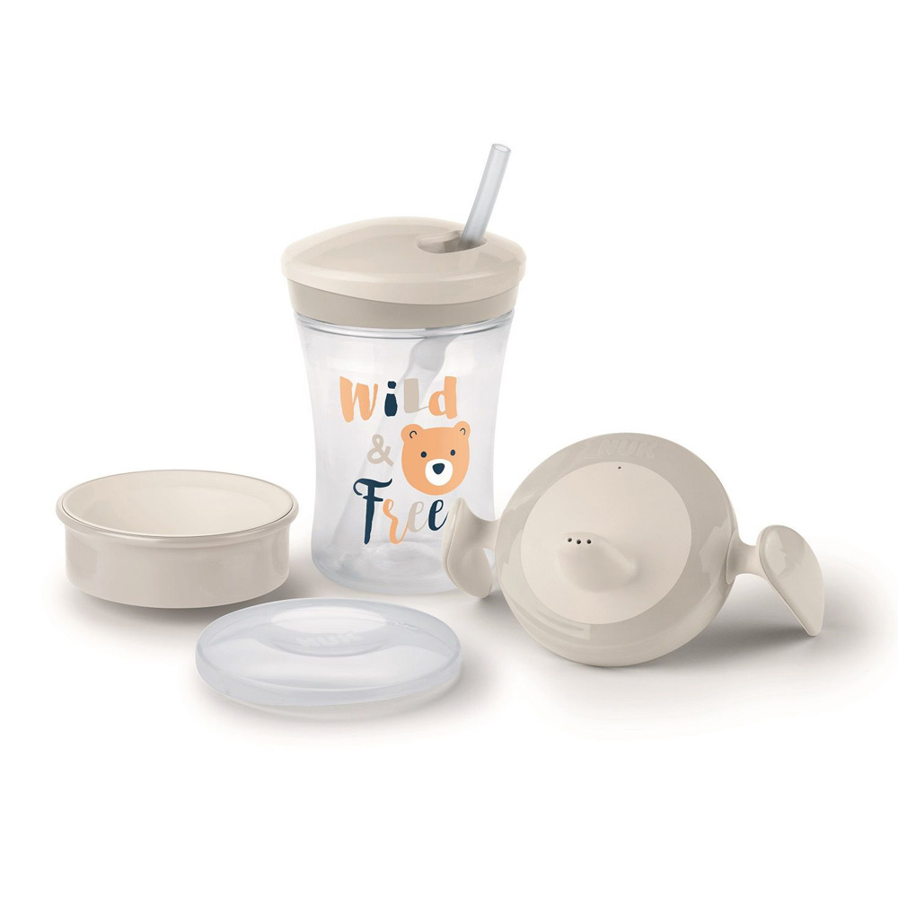 Set cană NUK Evolution All-In-1 gri, tranziție ușoară - imagine 3