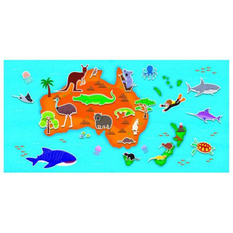 Carte Stickere Hartă Galt - Joc Educativ Animale - imagine 3