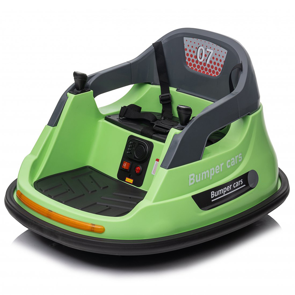 Masinuta busitoare cu telecomanda, Kinderauto Bumper, 70W 12V, verde