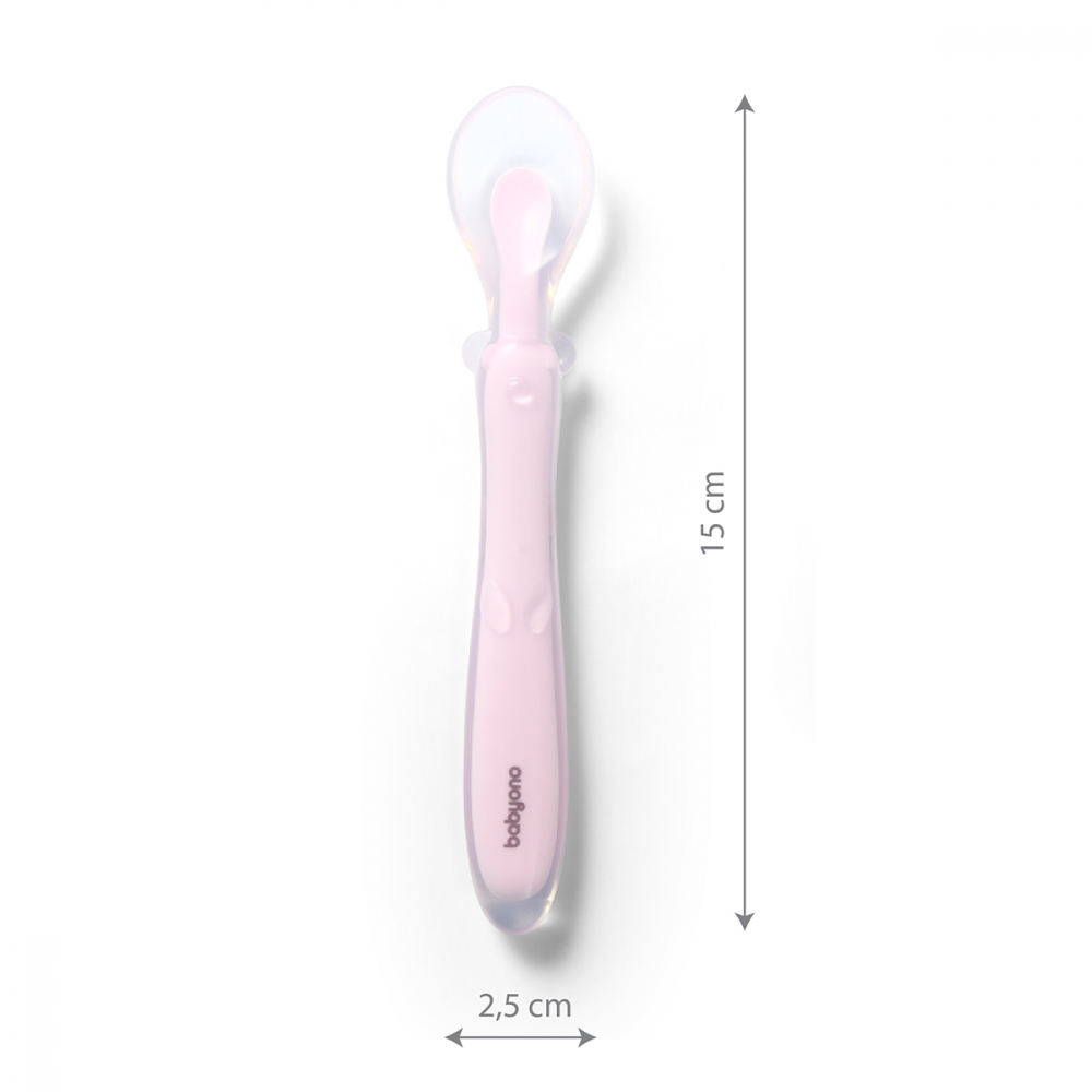 Linguriță Flexibilă Silicon Babyono Roz - imagine 3