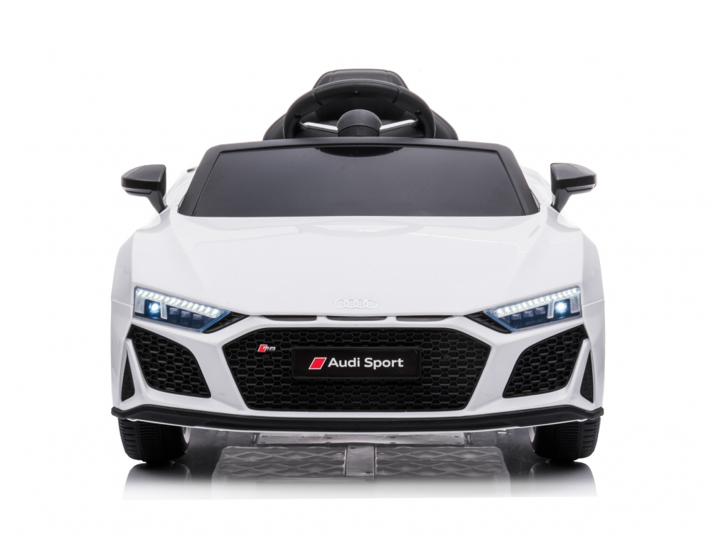 Mașinuță Audi R8 White 12V, Bluetooth, Scaun Piele - imagine 3
