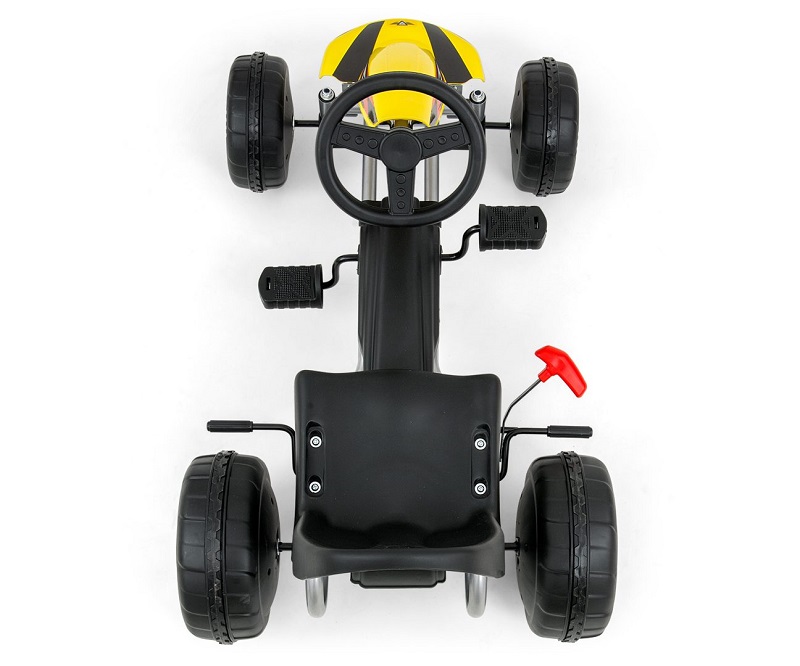 Kart Pedale Milly Mally Viper Galben, +3 Ani - imagine 3