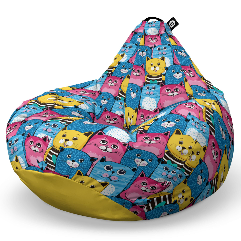 Fotoliu Puf XL Smiley Cats | Relaxare Updeco - imagine 6