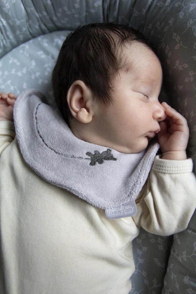 Baveta BabyJem Teddy Gri | Protecție la Masă - imagine 2
