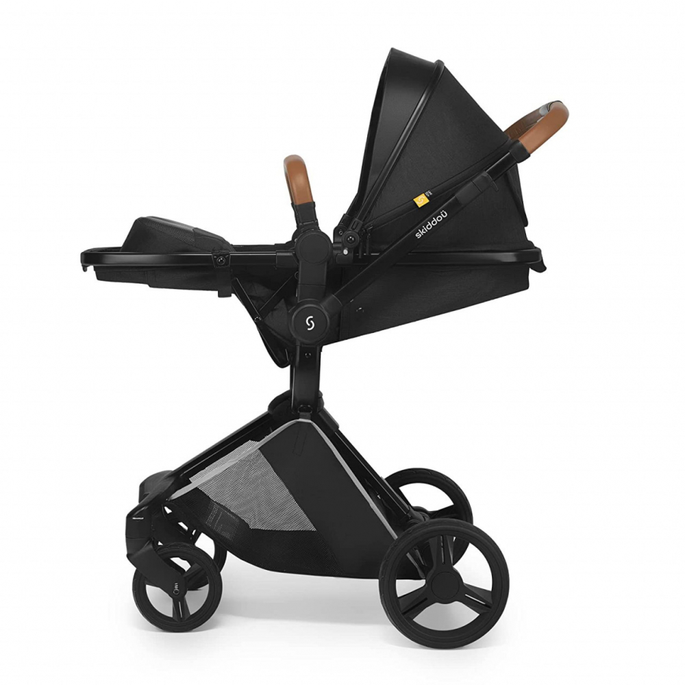 Carucior 2 in 1 Skiddou Onyx Negru, Compact - imagine 5