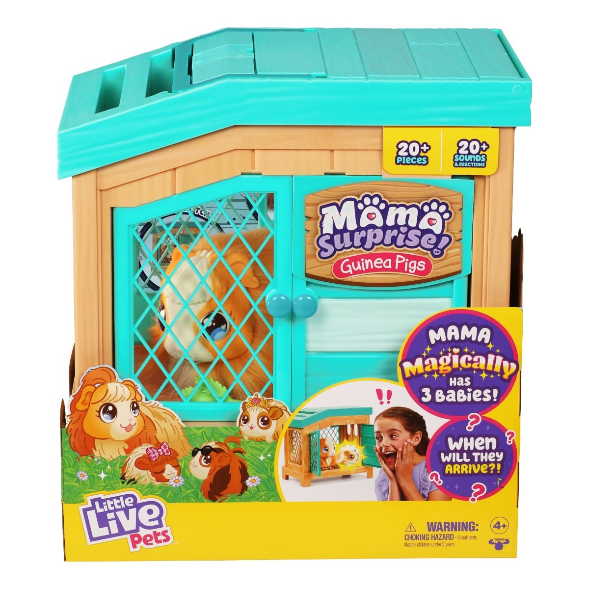 Little Live Pets Mama Surprise - Porcusor de Guineea cu 3 Pui