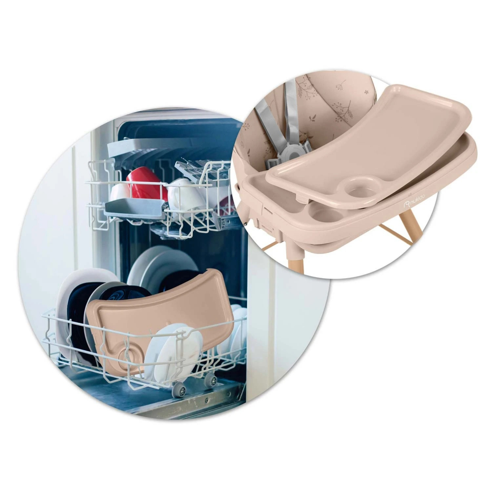 Scaun masa Nukido 3in1 multifuncțional Bej - imagine 6