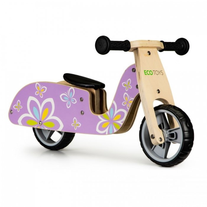 Bicicleta Ecotoys Violet, Fără Pedale, Reglabilă