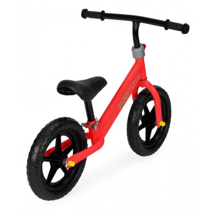 Bicicleta Fară Pedale Ecotoys Roșu, Scaun Reglabil