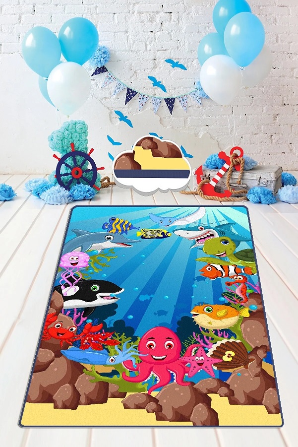 Covor Antiderapant Aquarium Chilai Home 150x200 cm