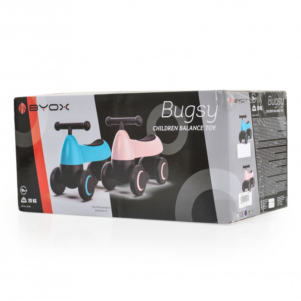 Byox Mini Balance Bugsy Roz - Bicicletă Echilibru