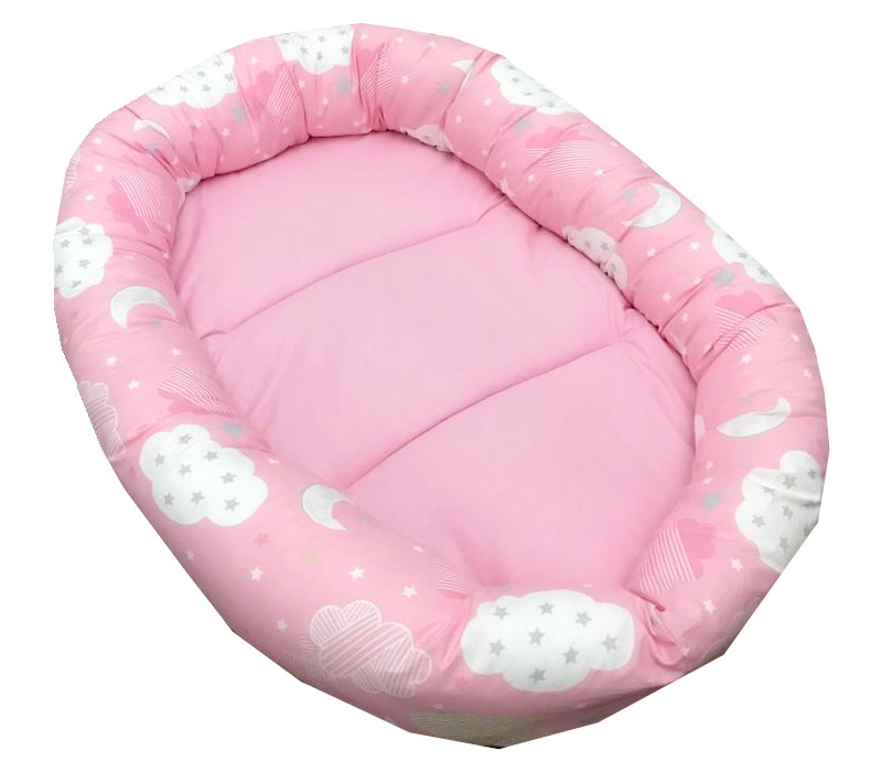 Cuib Baby Nest Norisori cu Luna Roz Deseda - imagine 2