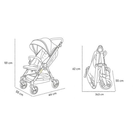 Skiddou Mell - Carucior ultracompact pentru calatorii - imagine 6