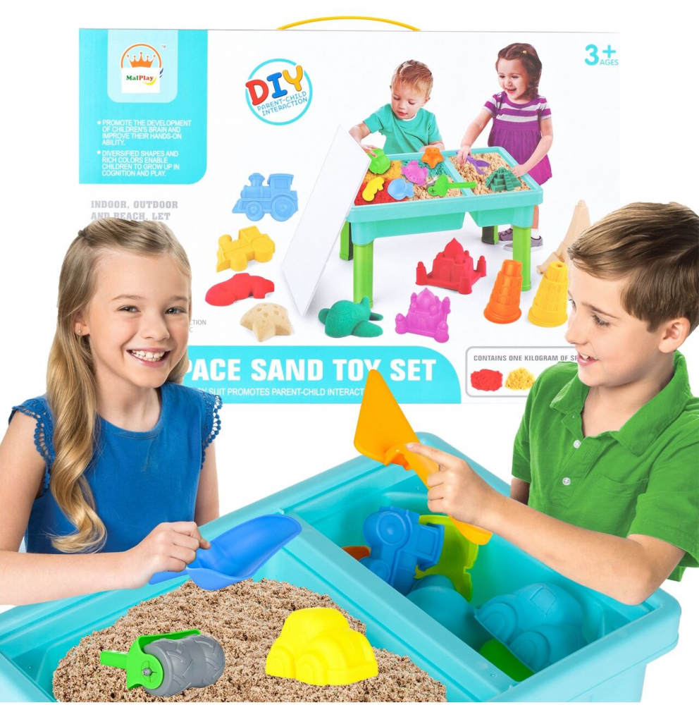 Masuta apa si nisip MalPlay Space Sand cu accesorii