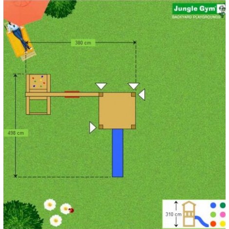 Complex Joacă Paradis Jungle Gym | Turn, Tobogan 2,9m - imagine 6